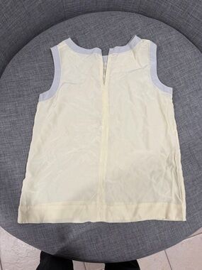 COS Pale Yellow Top with Light Lilac Trim